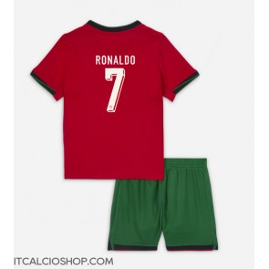 Portogallo Cristiano Ronaldo #7 Prima Maglia Bambino Europei 2024 Manica Corta (+ Pantaloni corti)